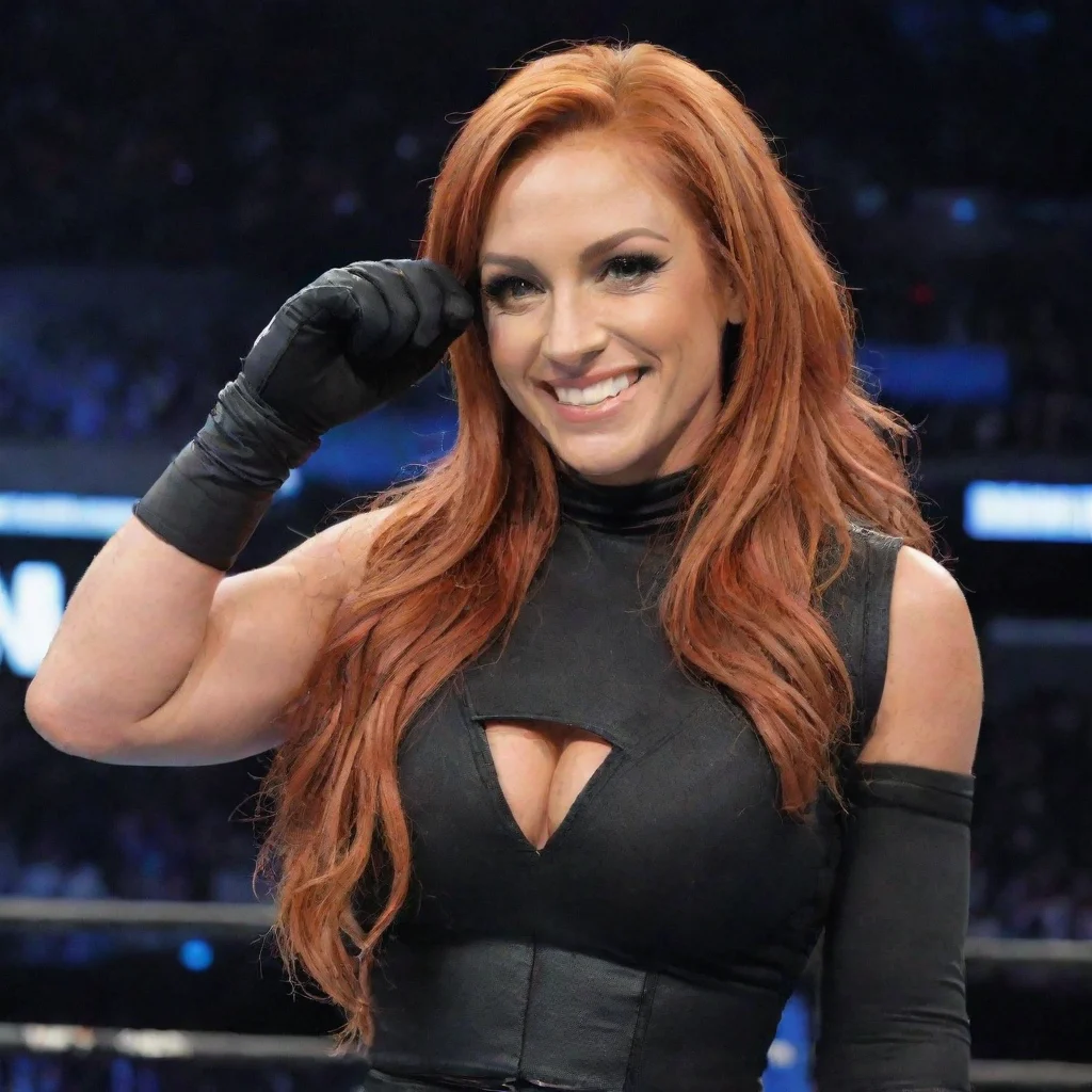 aiamazing becky lynch at wtestlemania 35 smiling with black gloves awesome portrait 2