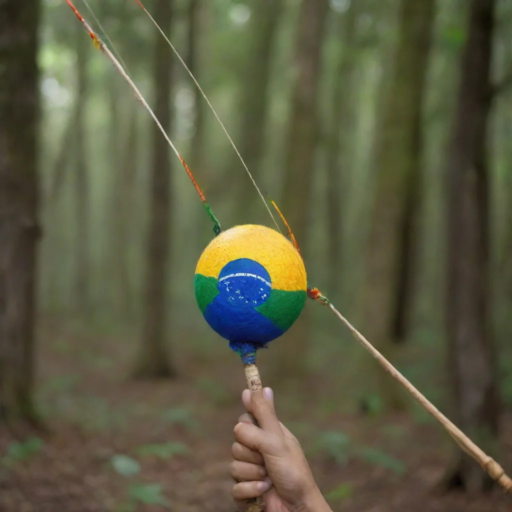 amazing berimbau with brazilian flag colours in caporeira atmosphere awesome portrait 2