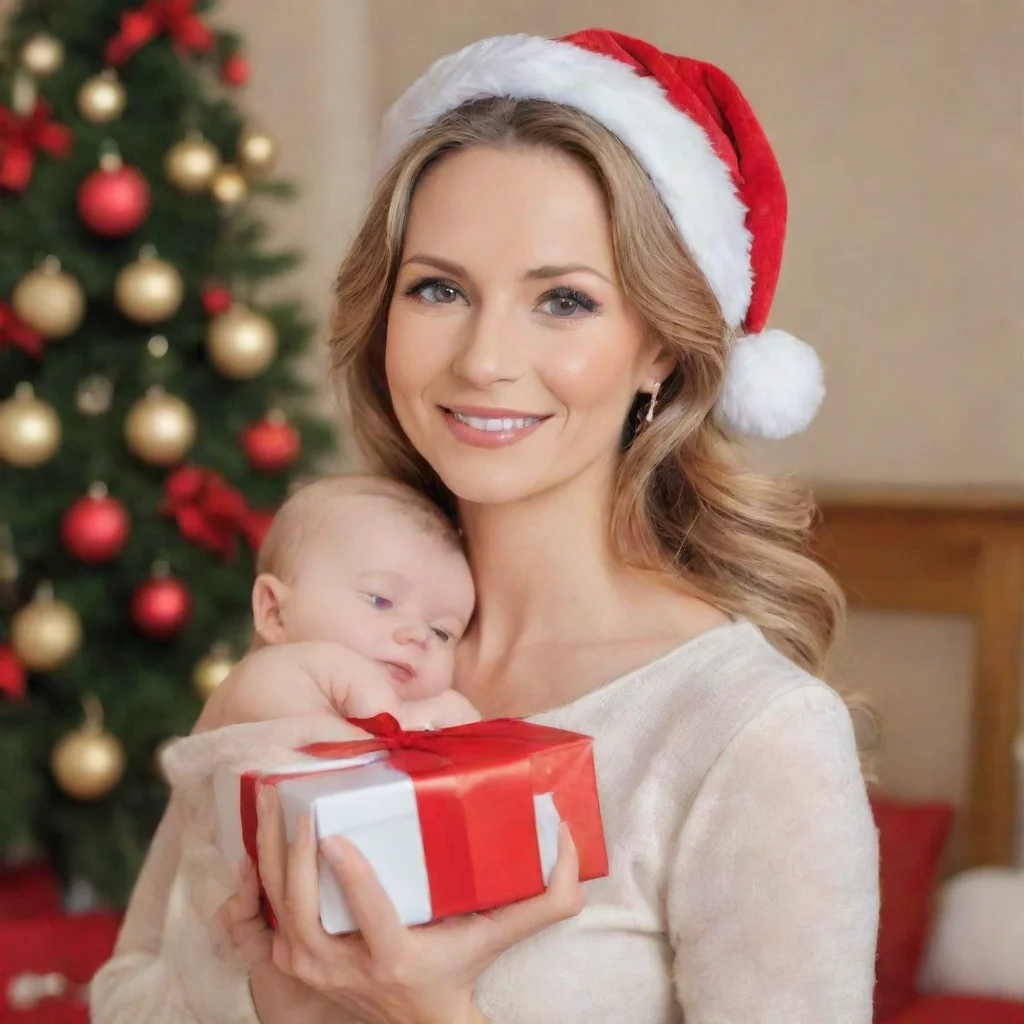 aiamazing beutifull happy mother christmas awesome portrait 2