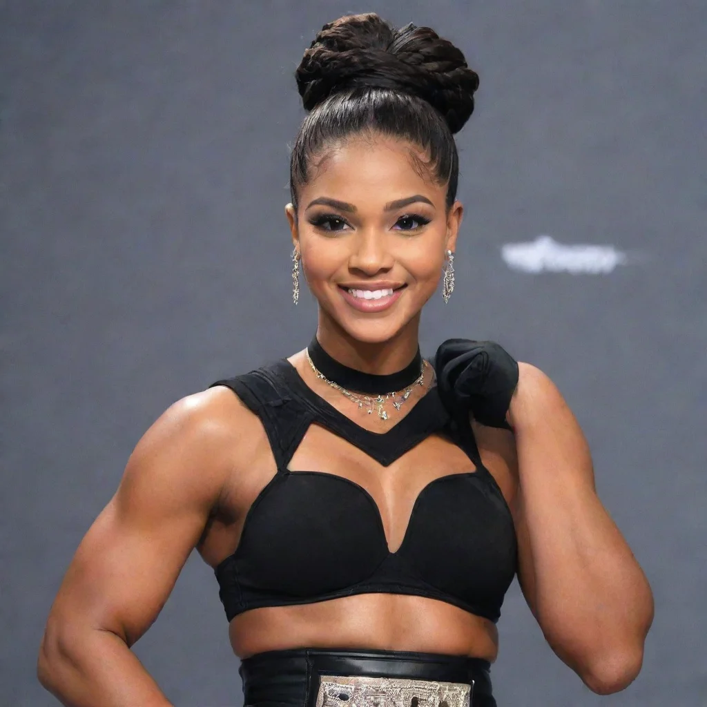aiamazing bianca belair  smiling  at the espys with black gloves awesome portrait 2