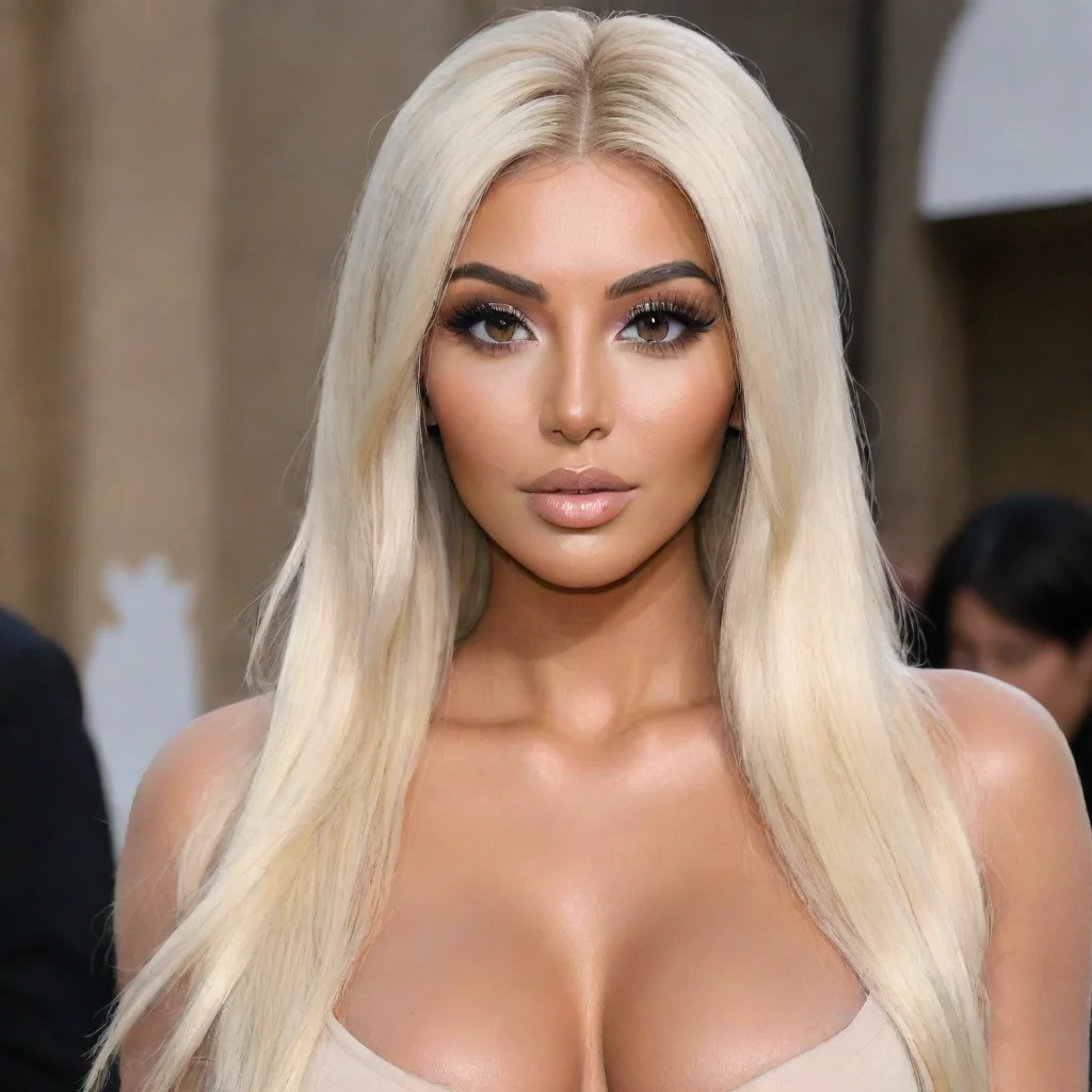 aiamazing blonde high elf shaped as kim kardashian awesome portrait 2