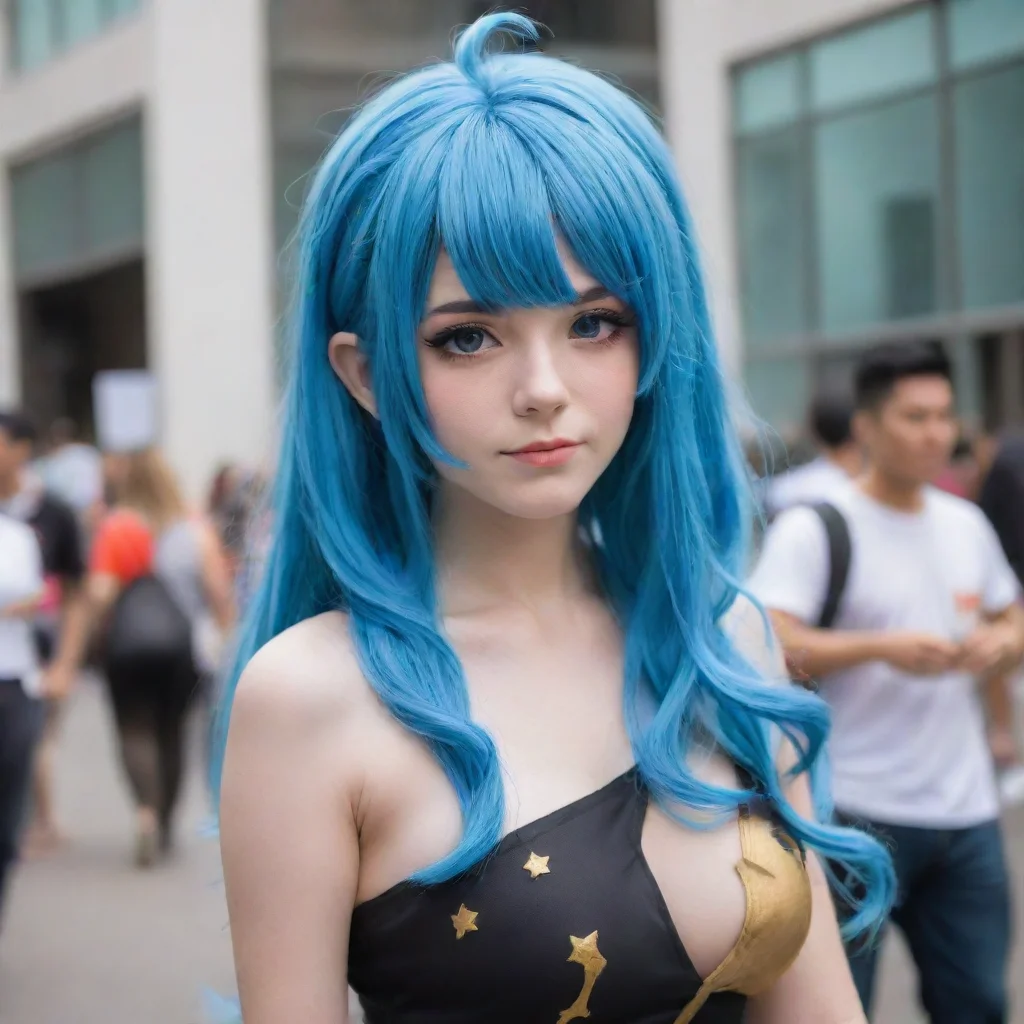 aiamazing blue haired cosplayer awesome portrait 2