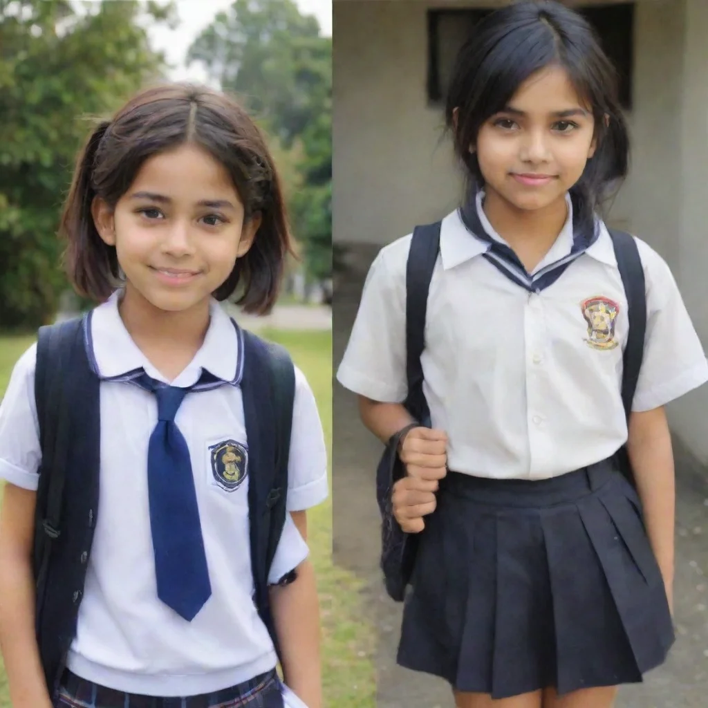 aiamazing boy to school girl awesome portrait 2
