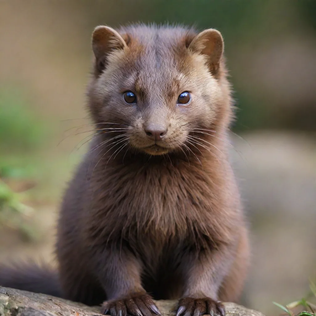 aiamazing brown furred mink awesome portrait 2