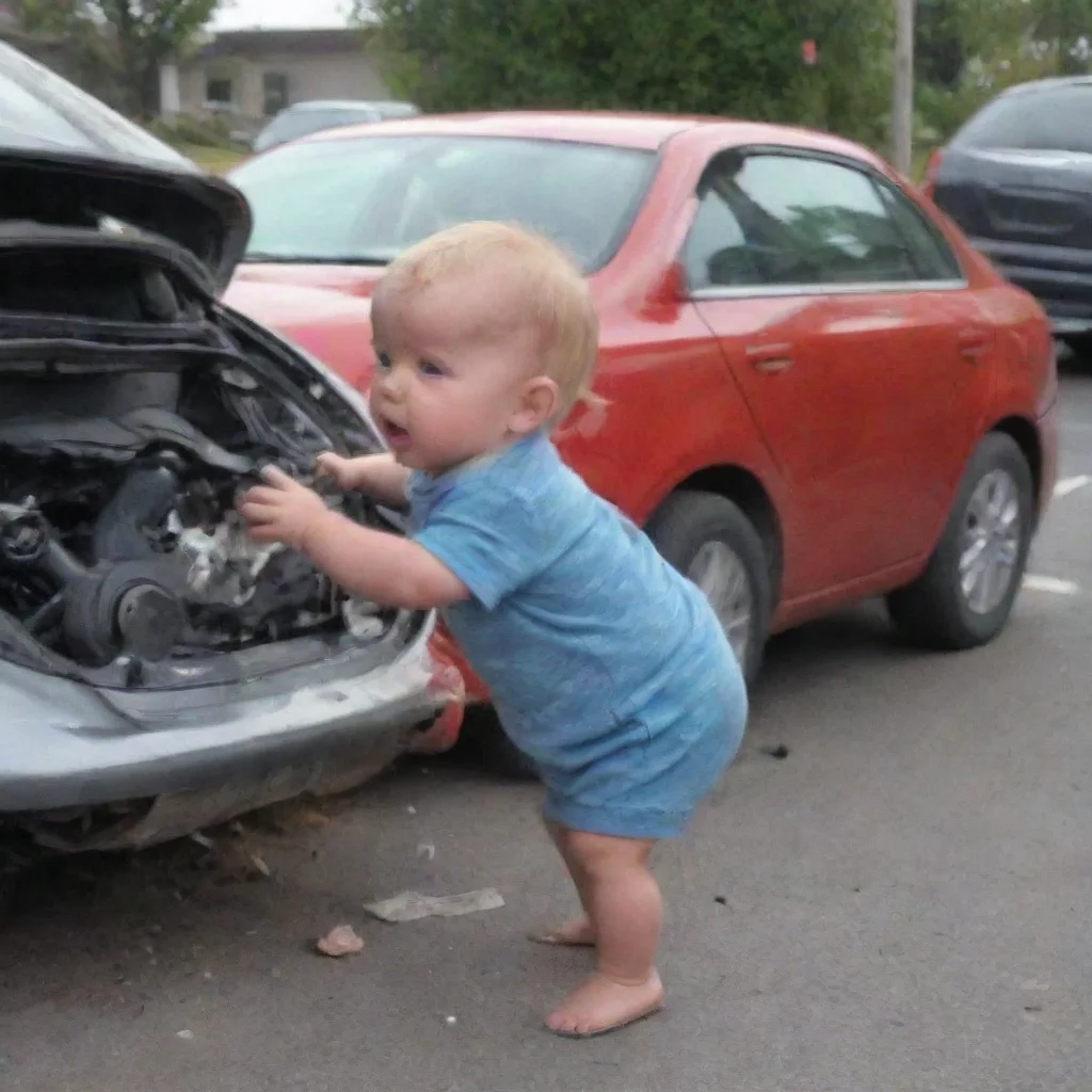 amazing car hitting baby awesome portrait 2
