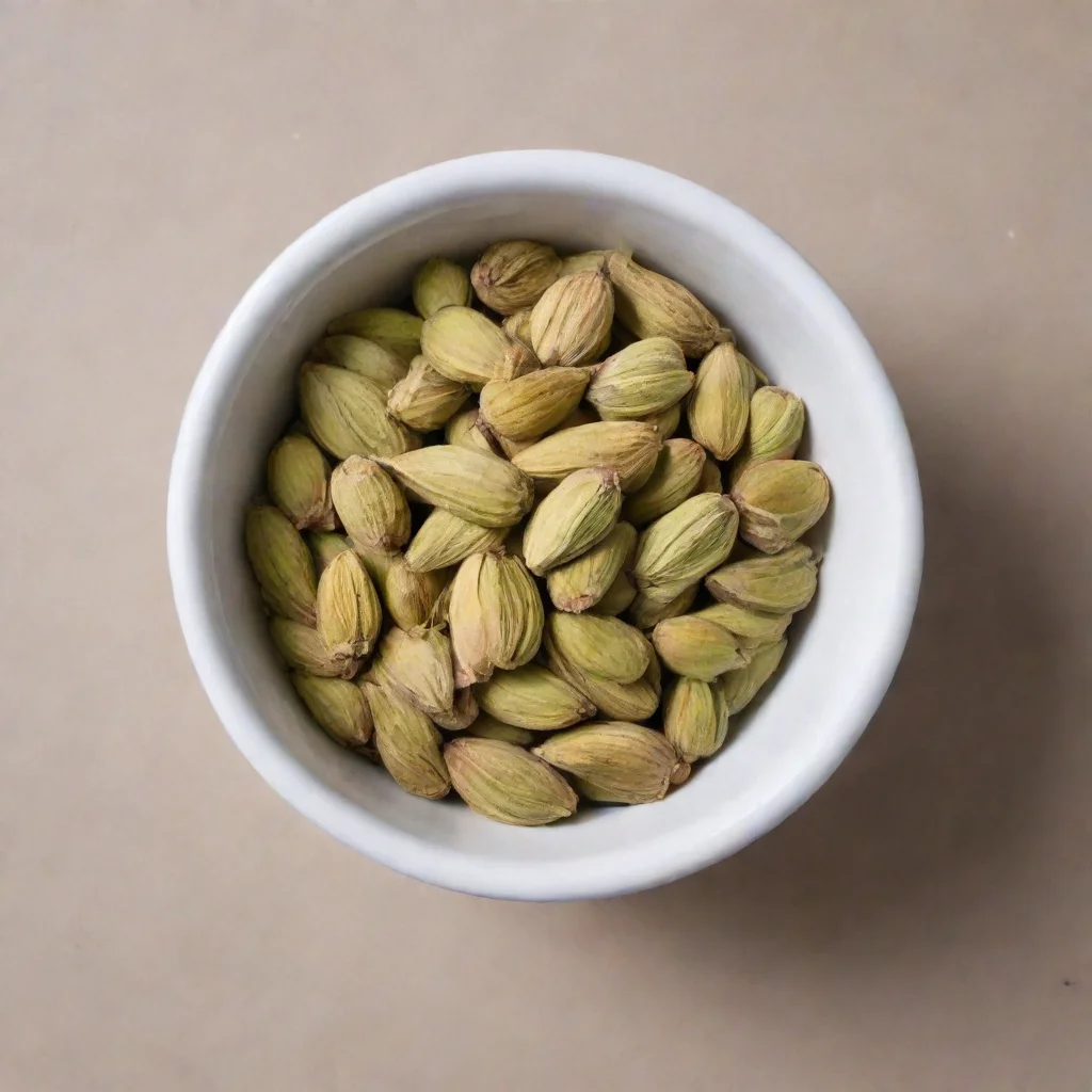 amazing cardamom in white bowl awesome portrait 2