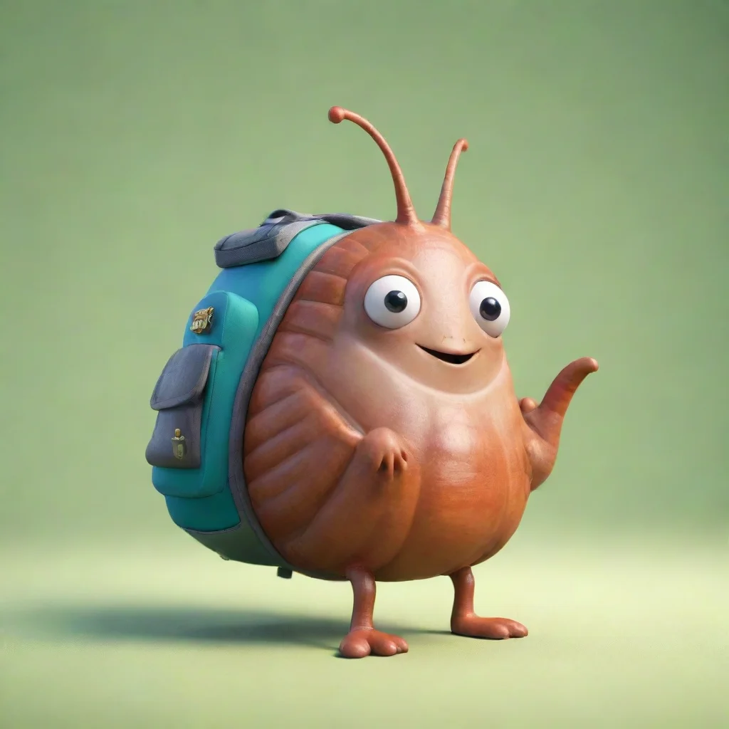 amazing cartoon snail wearing a helicopter backpack awesome portrait 2