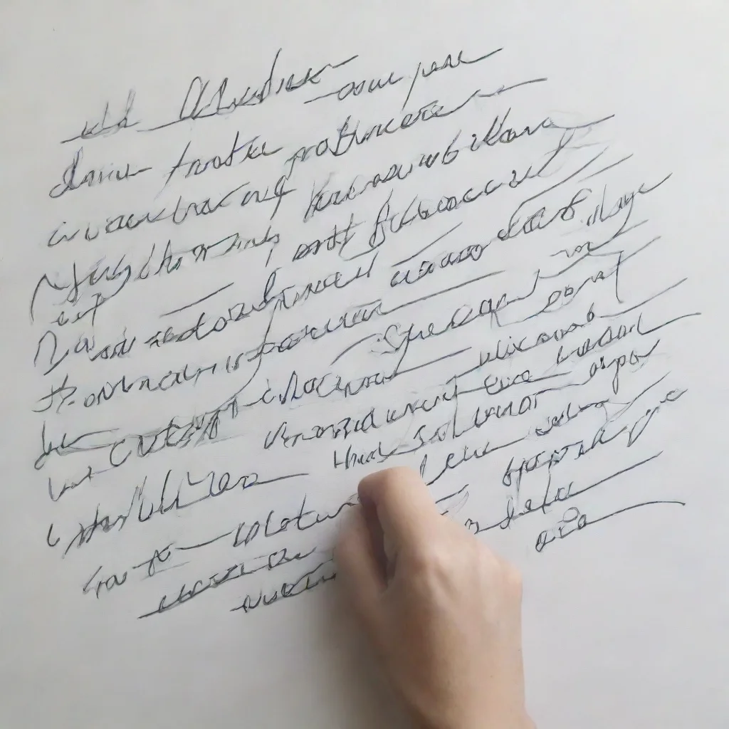 aiamazing chaotic handwriting of unconcentrated person more chaotic awesome portrait 2