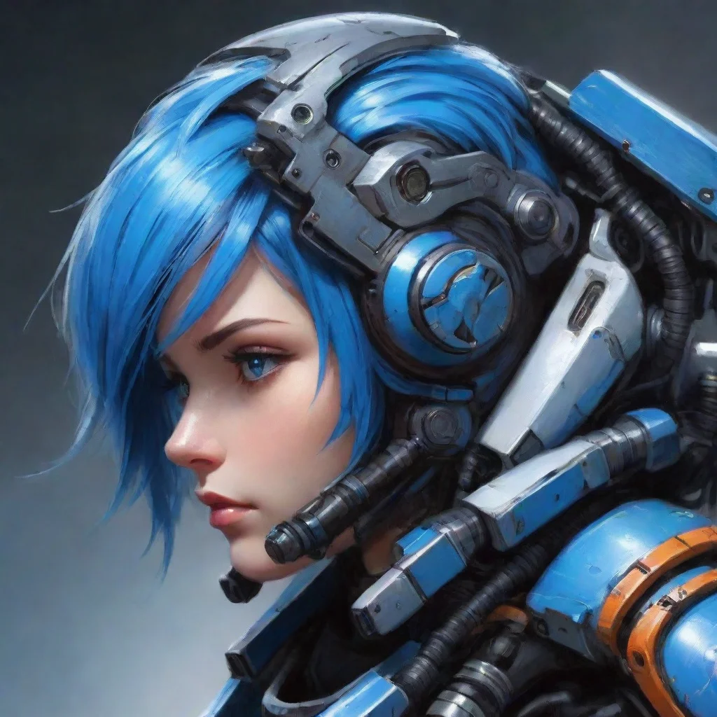 aiamazing character mech pilot profile pictures blue awesome portrait 2