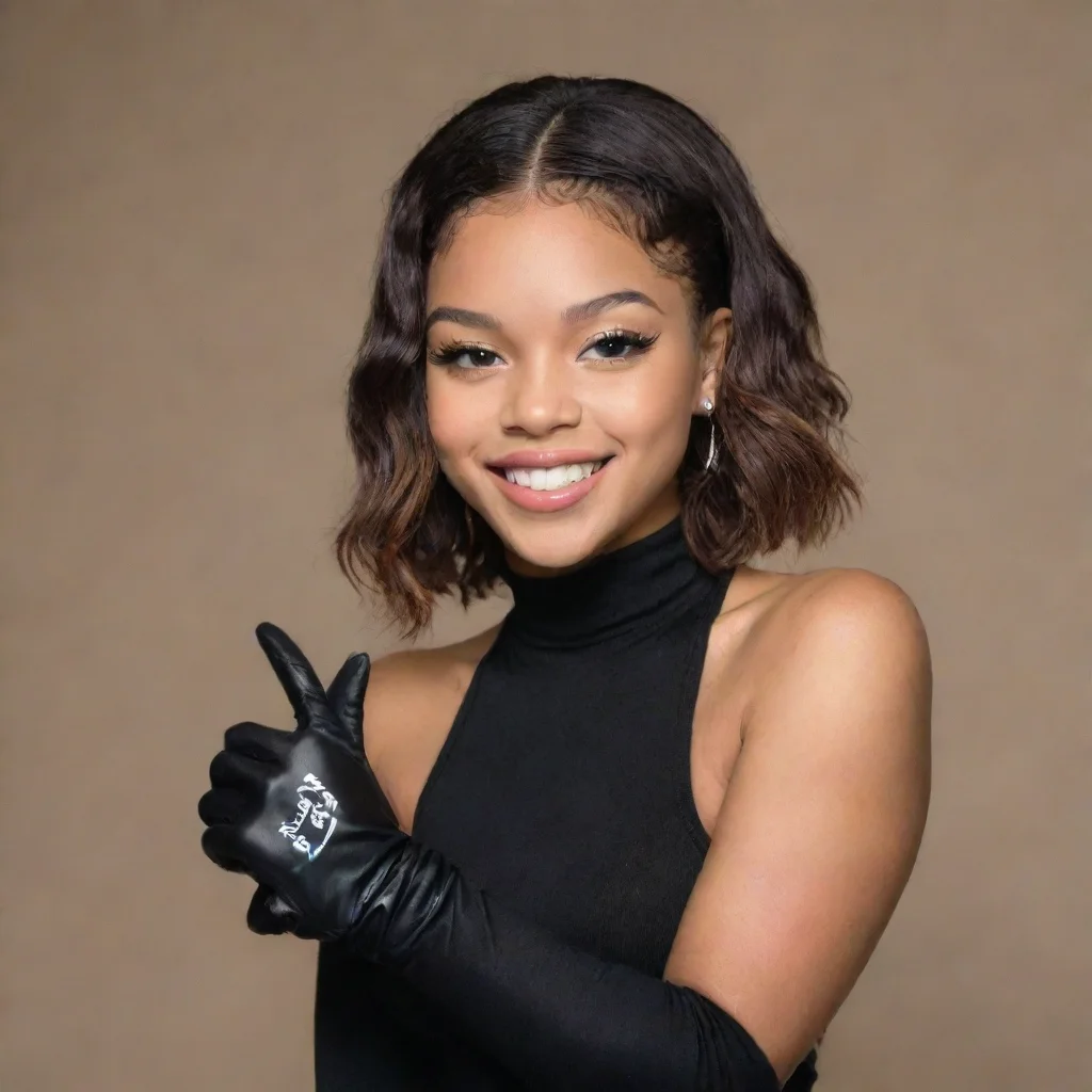 amazing coi leray rapper  smiling with black gloves awesome portrait 2