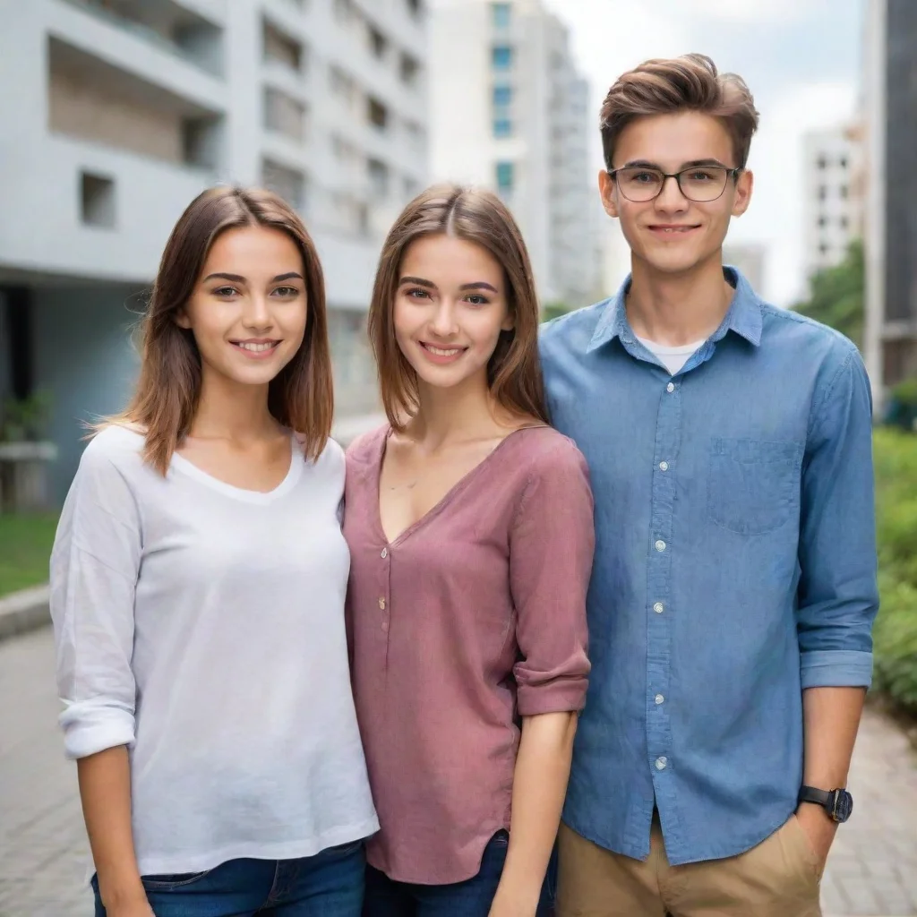 aiamazing confident and smart boy and girl between age of 23 25 awesome portrait 2