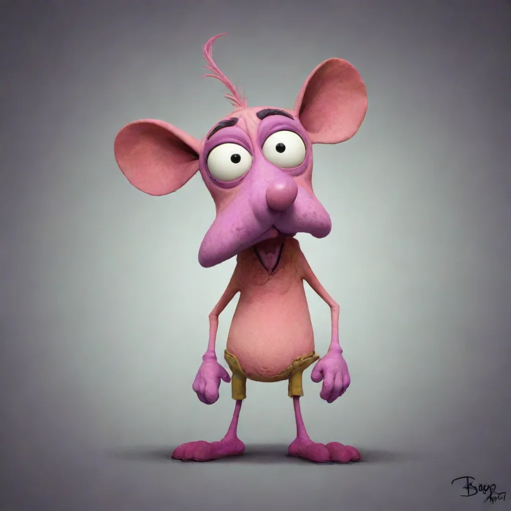 aiamazing courage the cowardly dog character design in the style of ma bagge awesome portrait 2