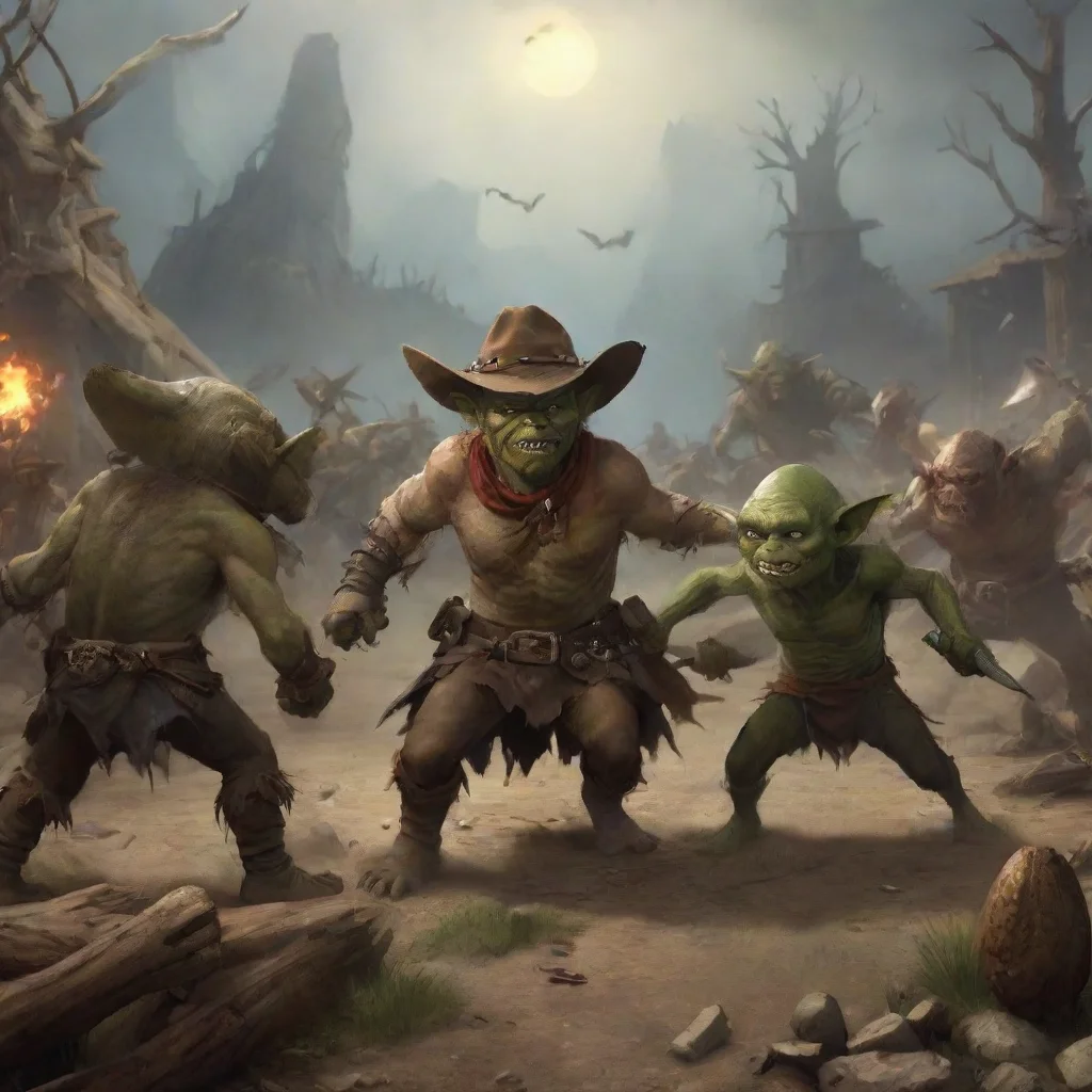 aiamazing cowboys fighting against goblins hd awesome portrait 2
