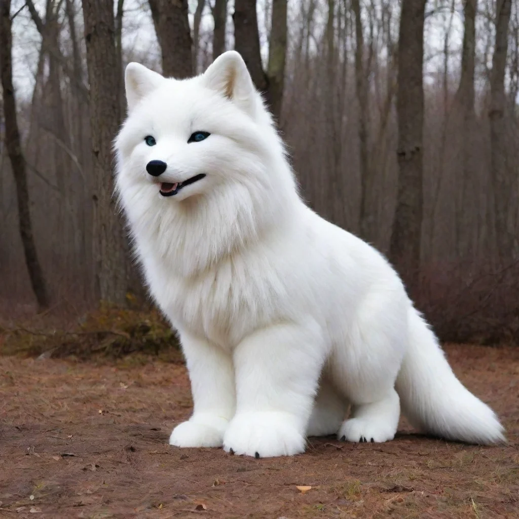 aiamazing cubby 7 foot tall arctic fox monster awesome portrait 2