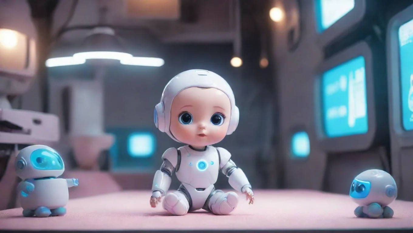aiamazing cute ai baby like robot helper happy amazing wonderland robotics futuristic fun enchanting environment awesome portrait 2 widescreen