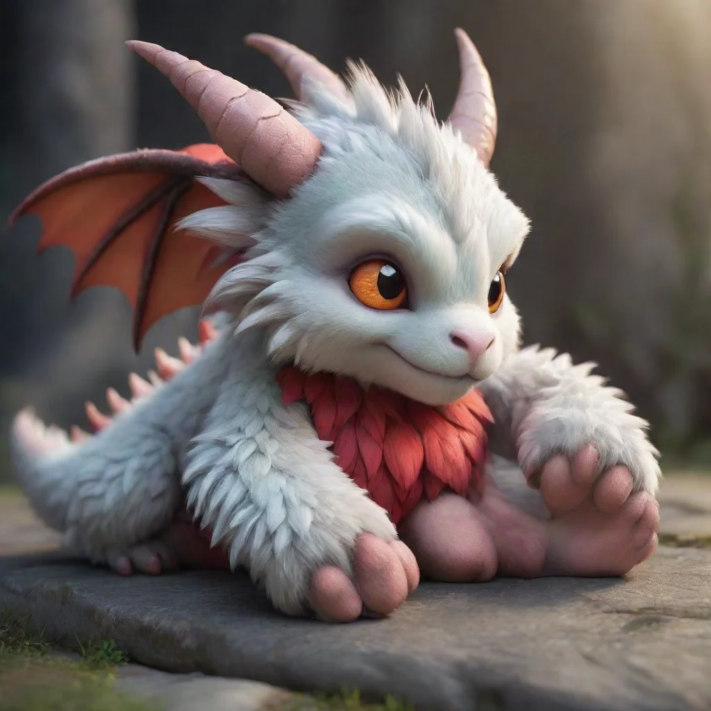 aiamazing cute fluffy dragon paws hd detailed awesome portrait 2
