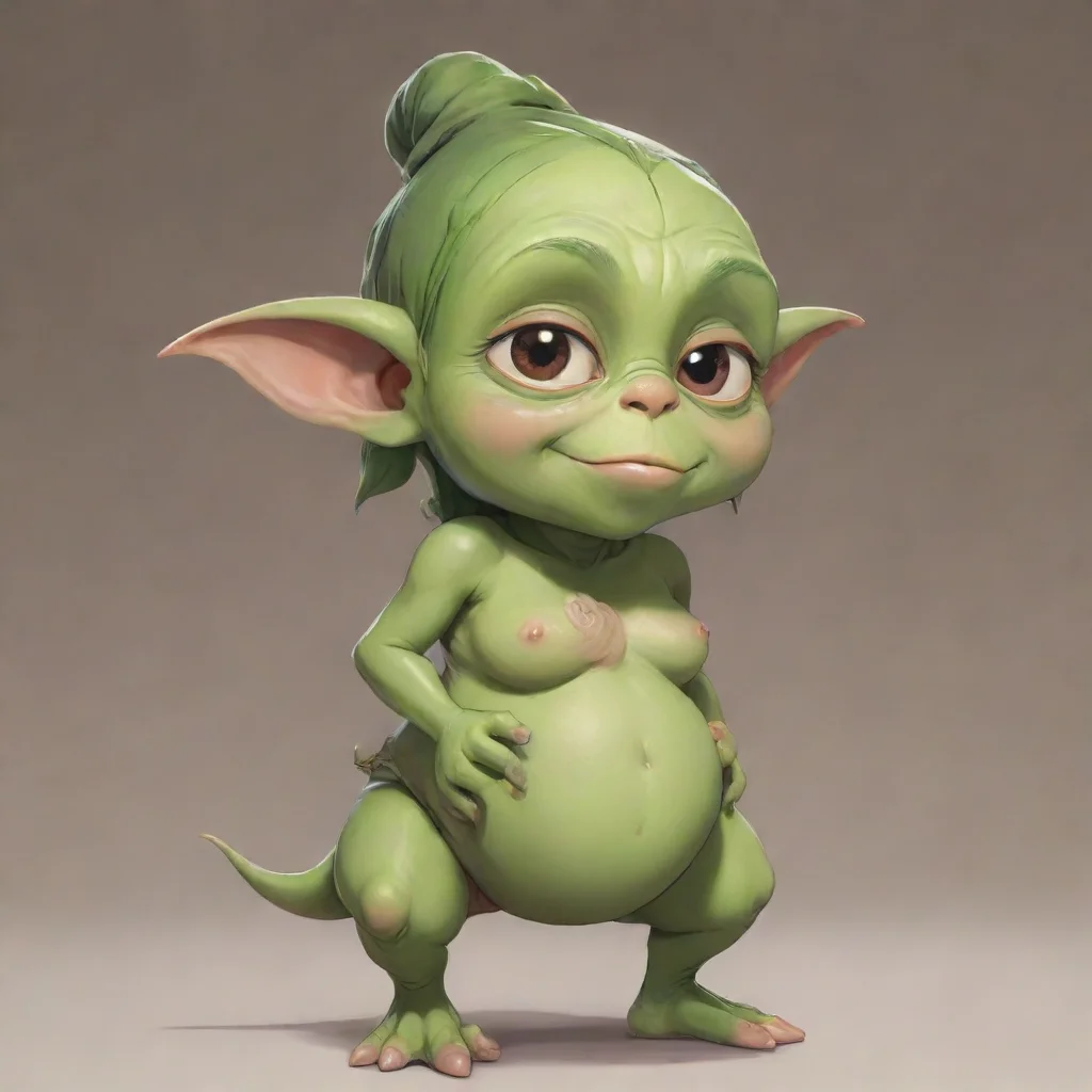 aiamazing cute pregnant goblin anime style awesome portrait 2