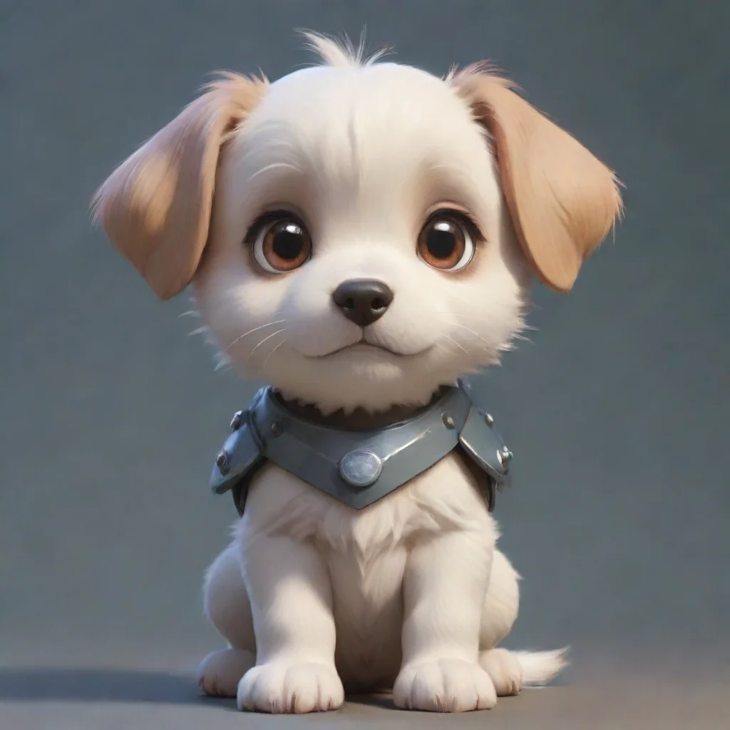 aiamazing cute puppy dog armoured artstation hd aesthetic ghibli anime fantastic portrait aww quality  awesome portrait 2