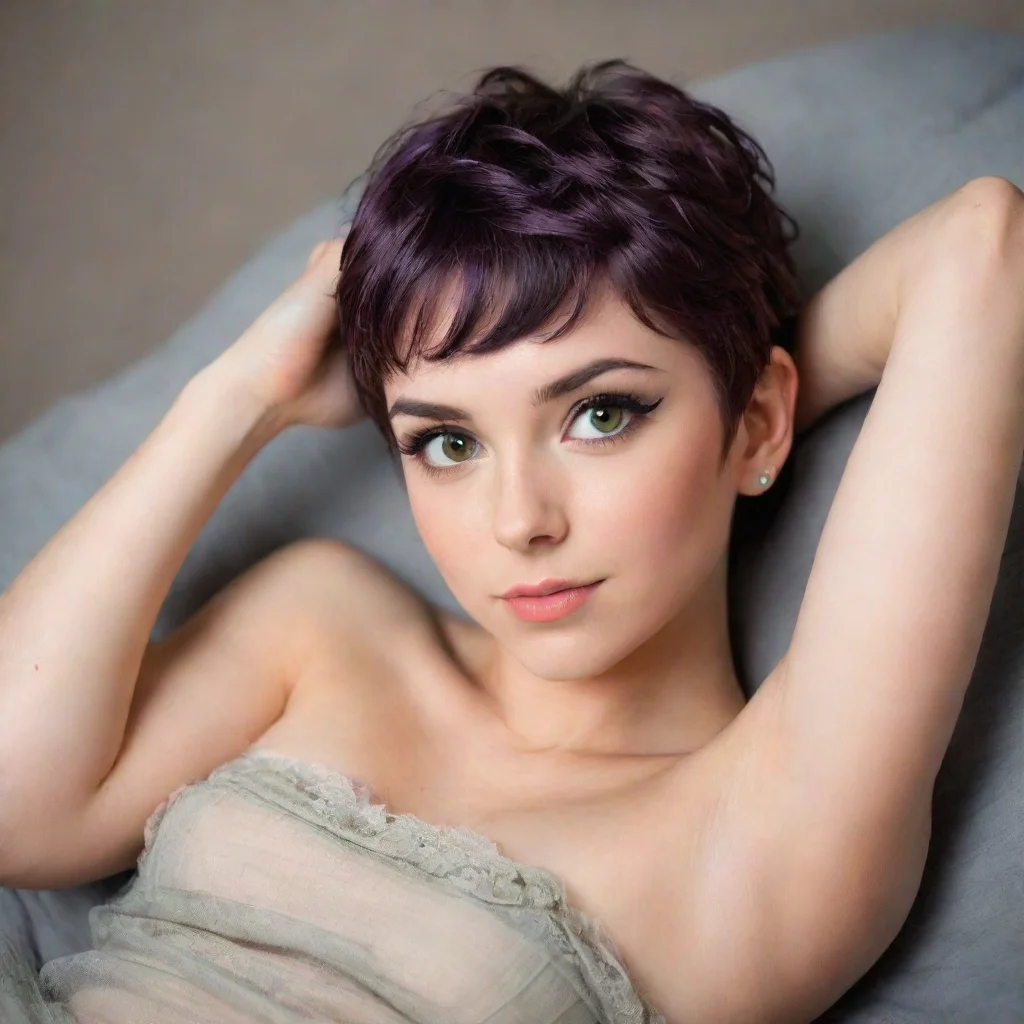 amazing cute seductive pixie laying in hand awesome portrait 2