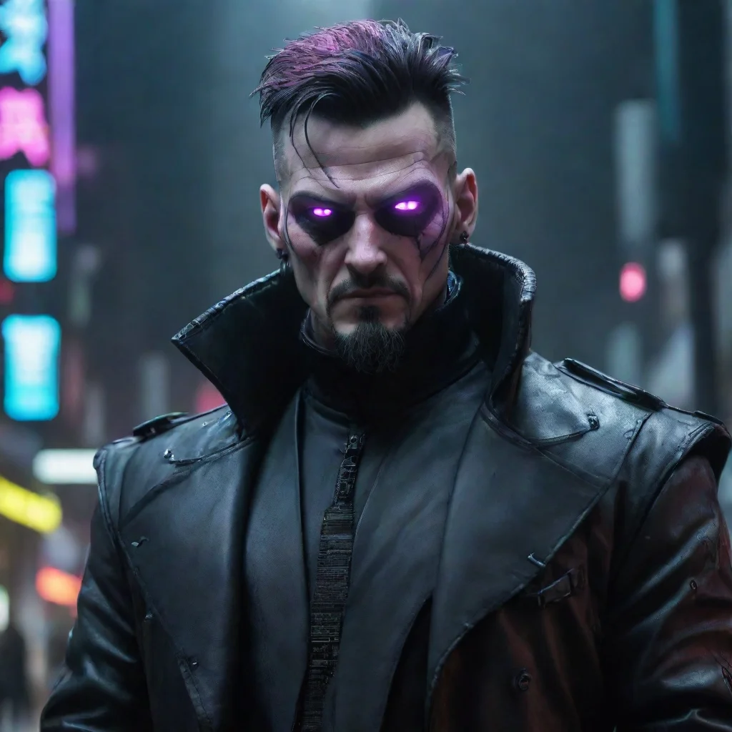 amazing cyberpunk villian  awesome portrait 2