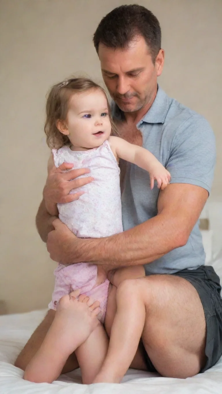 aiamazing dad touches daughter. her legs are spread open. awesome portrait 2 tall