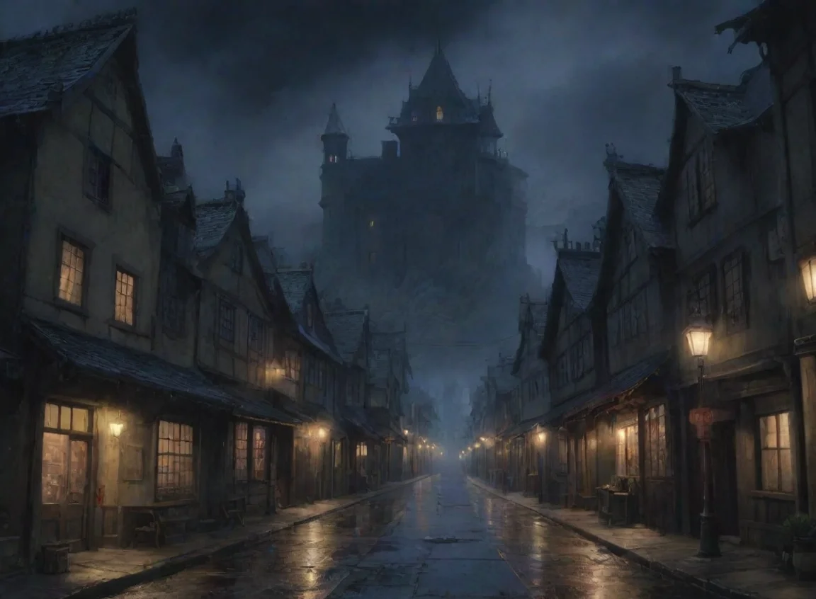 aiamazing dark horror town with port 1800s anime ghibli hd aesthetic  awesome portrait 2 landscape43