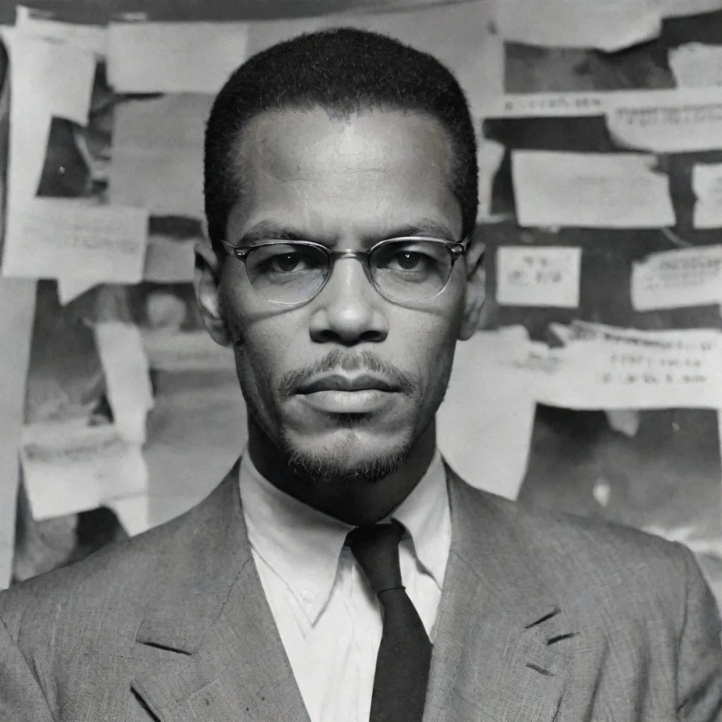 amazing decomposed malcolm x awesome portrait 2
