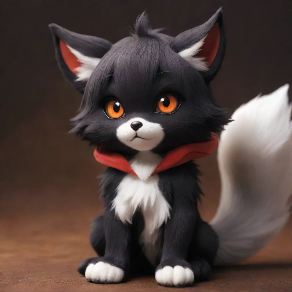 aiamazing demon kemono black fox cute awesome portrait 2