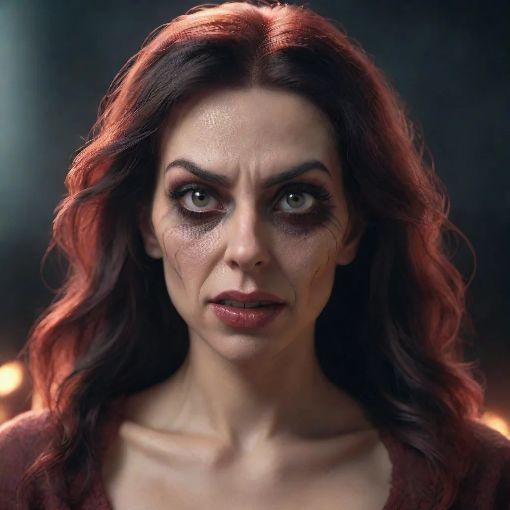aiamazing demonic atractive woman looking at camera realistic awesome portrait 2