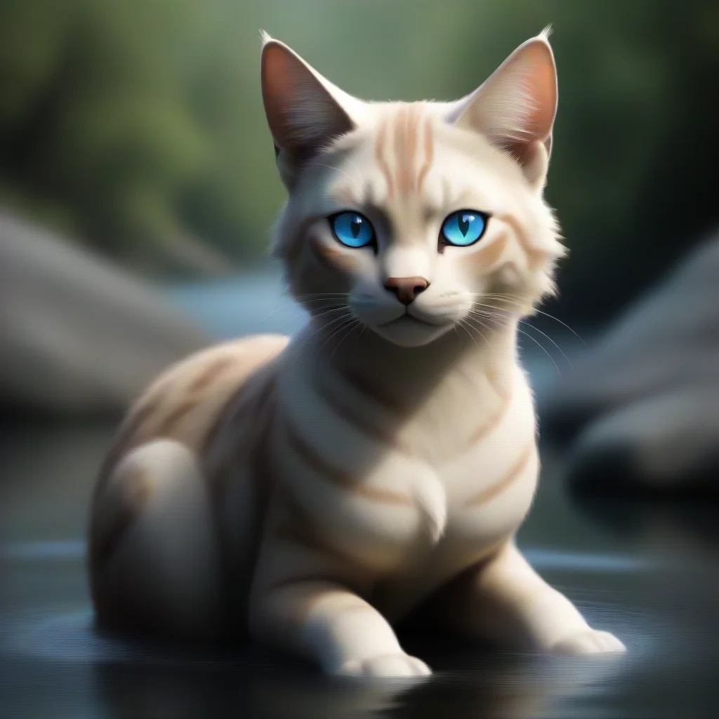 aiamazing detailed             Alright I will play as a shecat of the RiverClan Her name is PebbleStream and she has a sandy pelt with bright blue eyes She is a warrior of the RiverClan