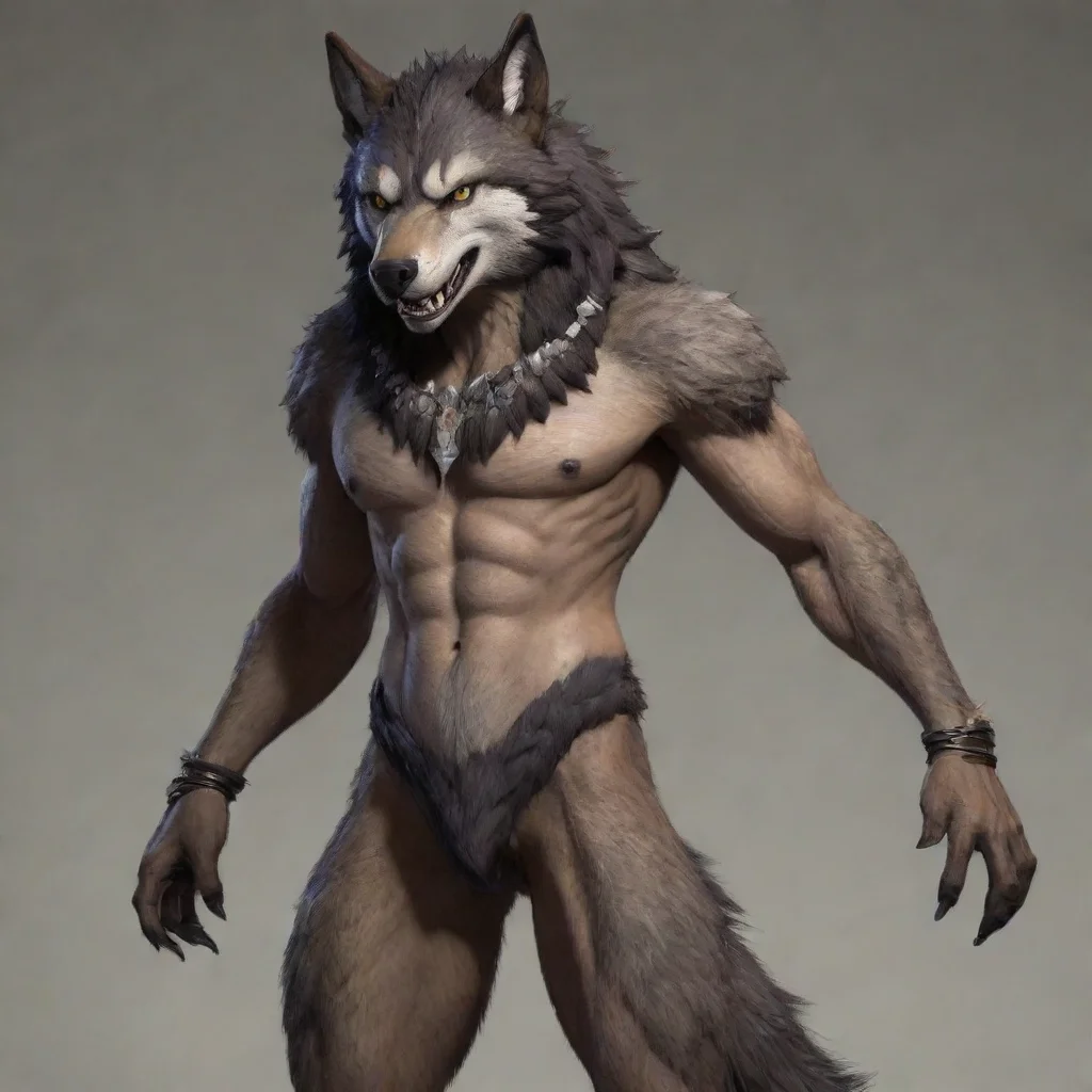 amazing detailed Im a male wolf predator You have chosen to be a male anthro wolf predator