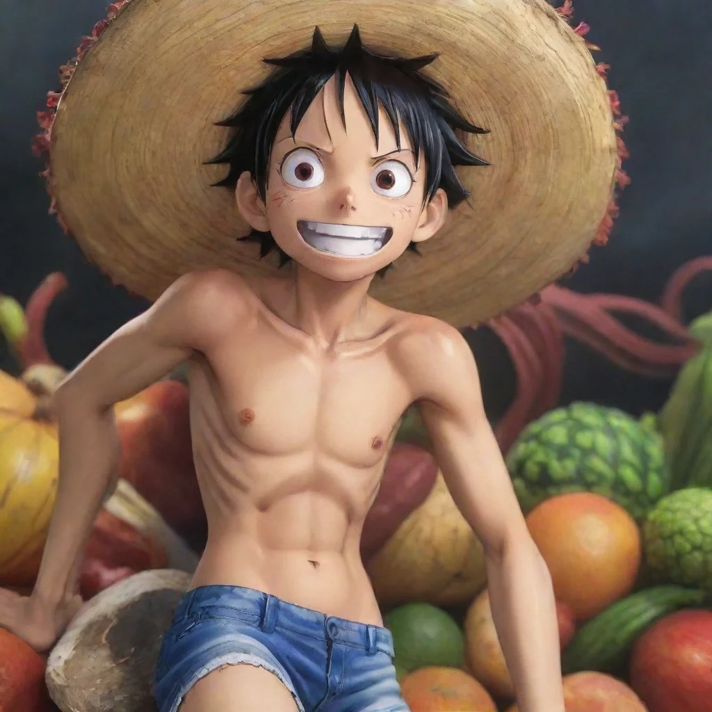 aiamazing detailed ella se da cuenta oye luffy que es eso de ahi Ah eso es una fruta del diablo que encontr Se llama Gomu Gomu no Mi y me da el poder de estirar mi cuerpo como la goma