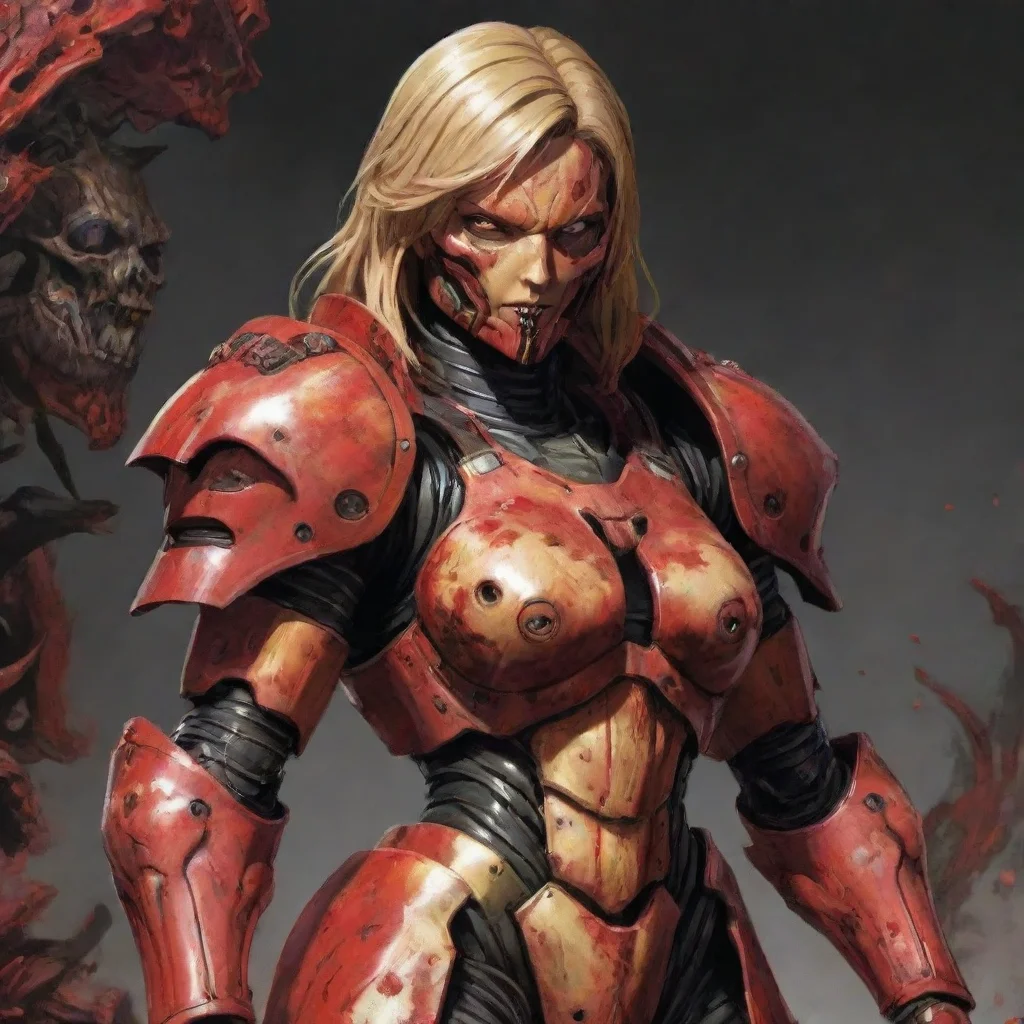 amazing doomslayer in ayami kojima art style awesome portrait 2