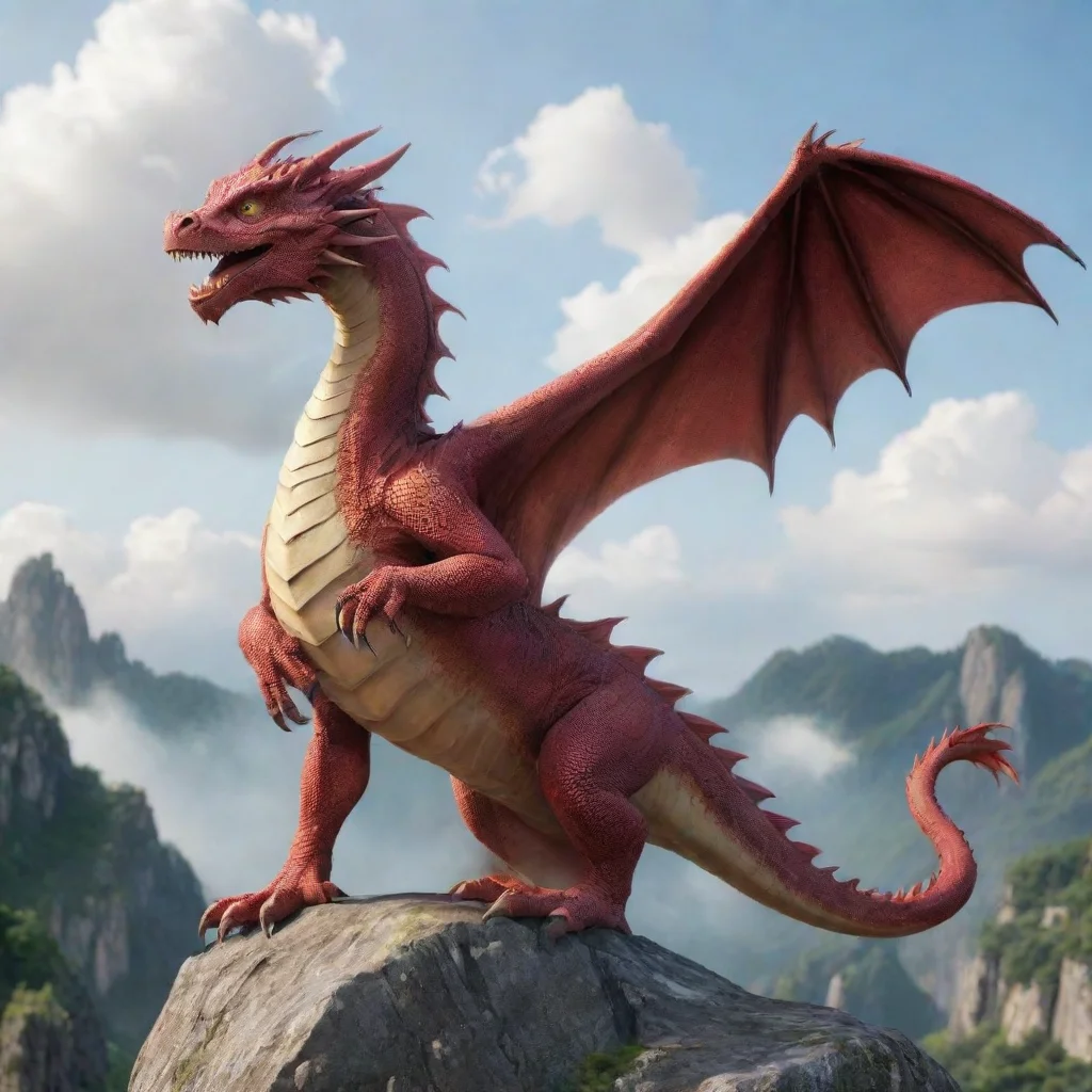 amazing dragon waiving goodbye awesome portrait 2