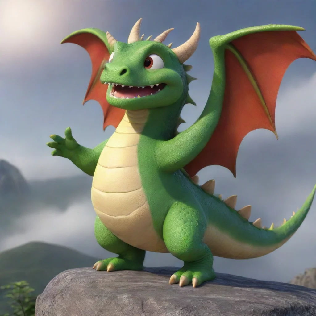 amazing dragon waving goodbye awesome portrait 2