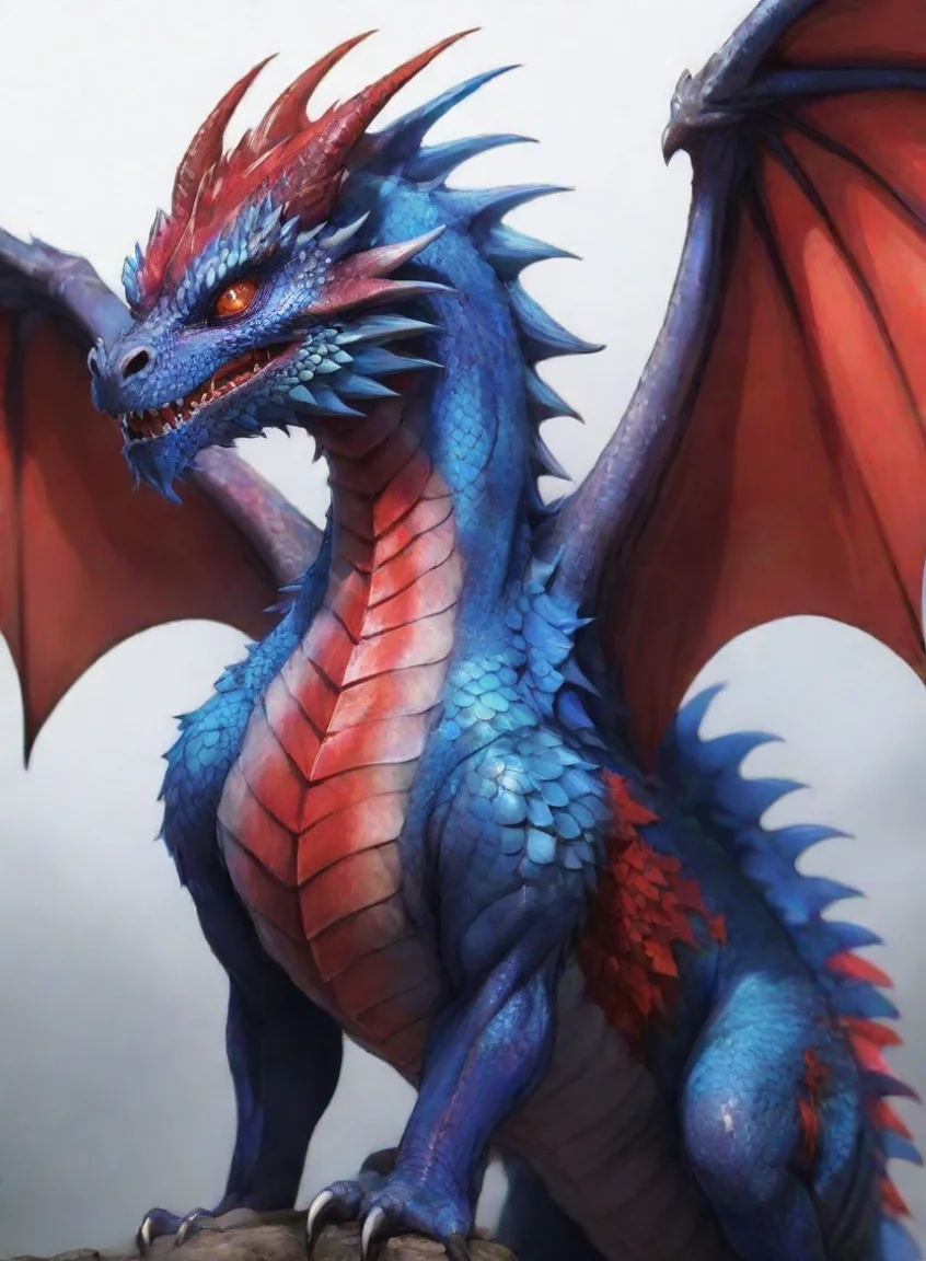 aiamazing dragon with blue and red scales anime awesome portrait 2 portrait43