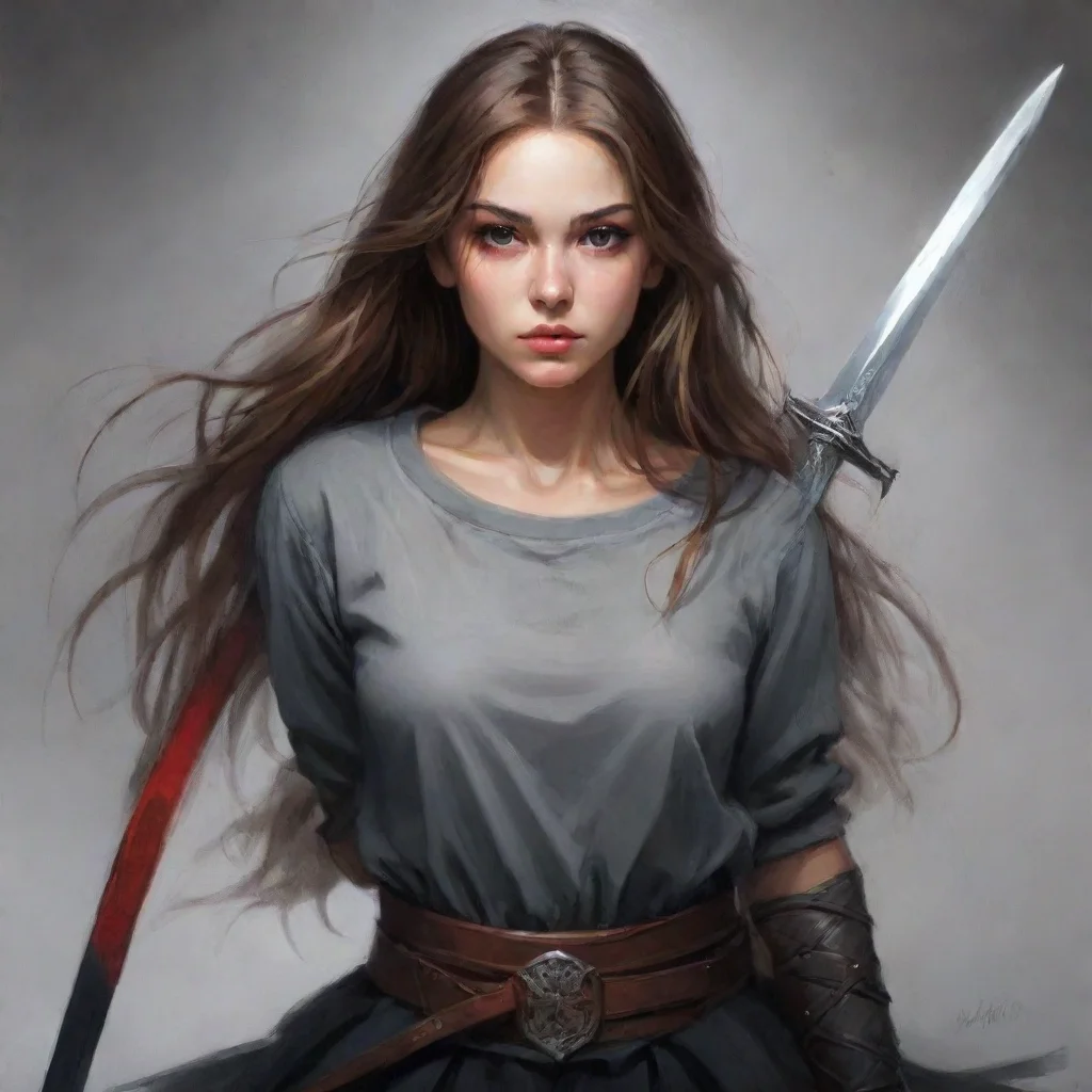 aiamazing draw a girl who k8lled herself by sword awesome portrait 2