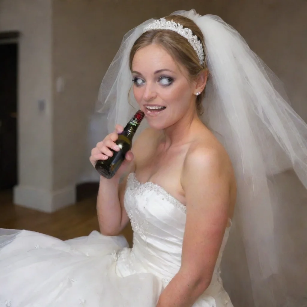 amazing drunk bride awesome portrait 2