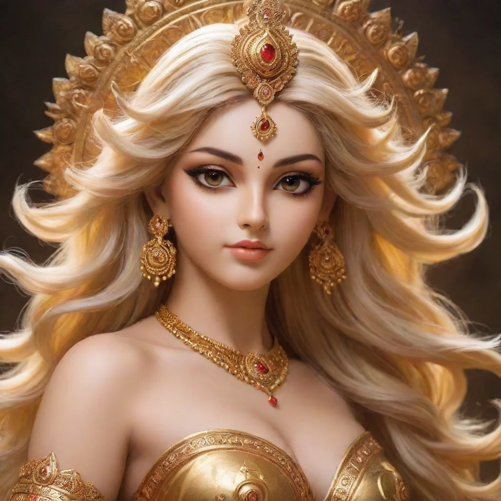 aiamazing durga goddess estial blonde blond brown eyes good looking trending fantastic 1 awesome portrait 2