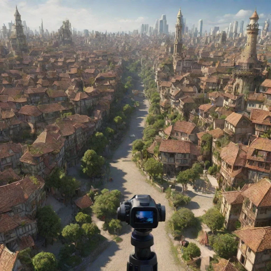 aiamazing elfic city with telescopic camera awesome portrait 2