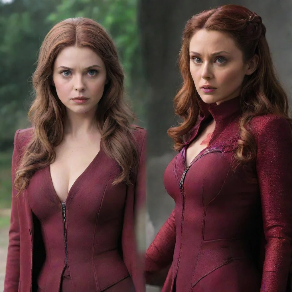 aiamazing elizebeth olsen as scarlett witch awesome portrait 2