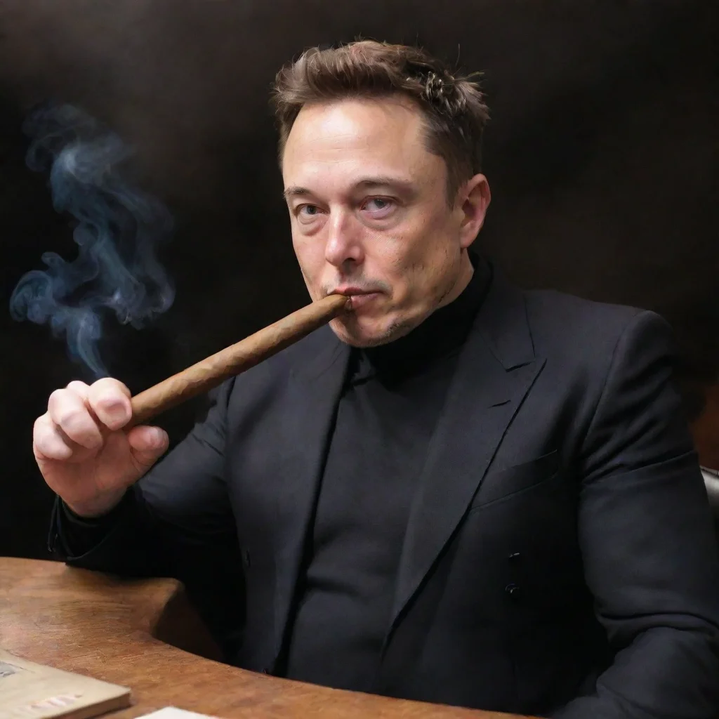 aiamazing elon musk with a cigar awesome portrait 2