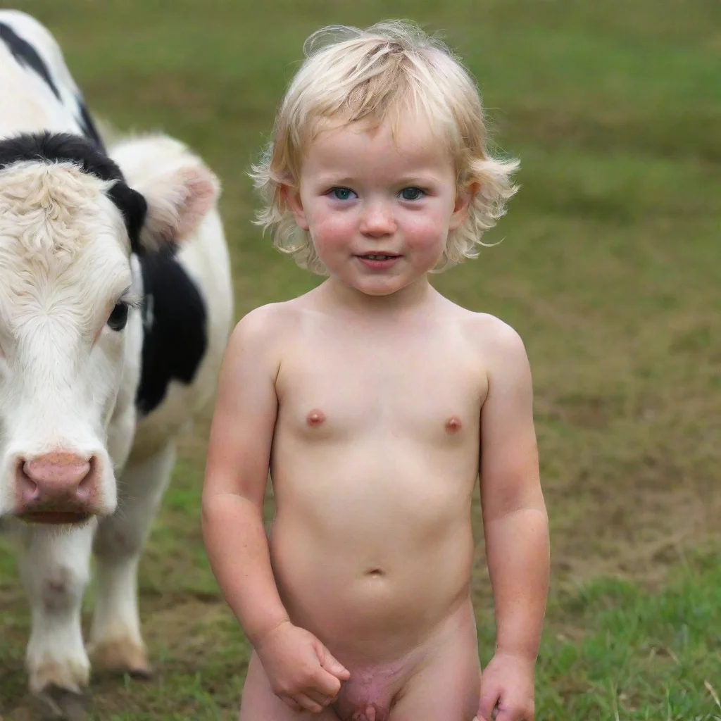 aiamazing enfant nu vache awesome portrait 2