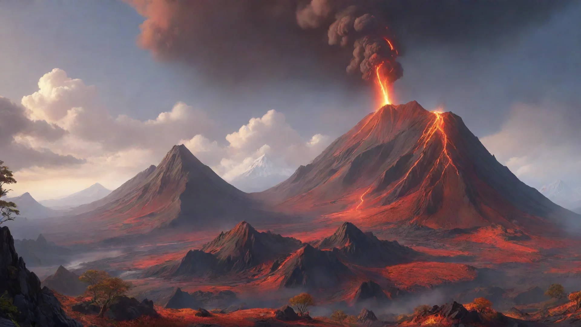 amazing epic peacefulness tranquil volcano environment hd beauty artstation best  awesome portrait 2 wide