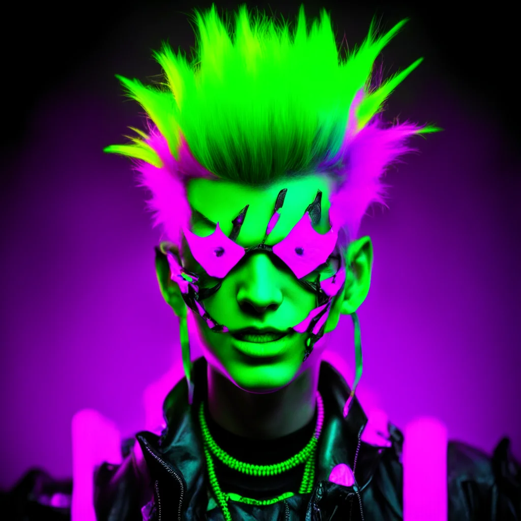amazing evil neon punk awesome portrait 2