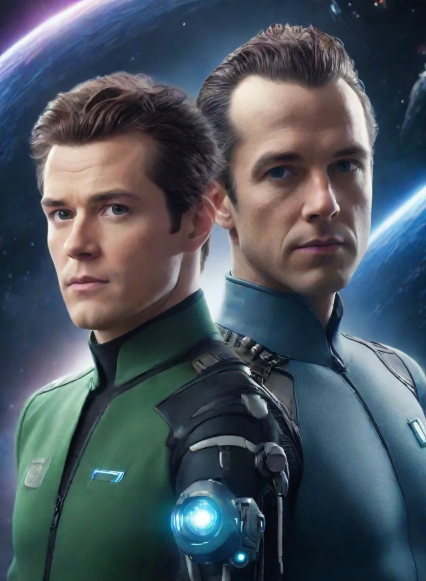 aiamazing fan bois go nuts in space two characteres neuralink futuristic minds movie film poster epic cray aesthetic awesome portrait 2 portrait43