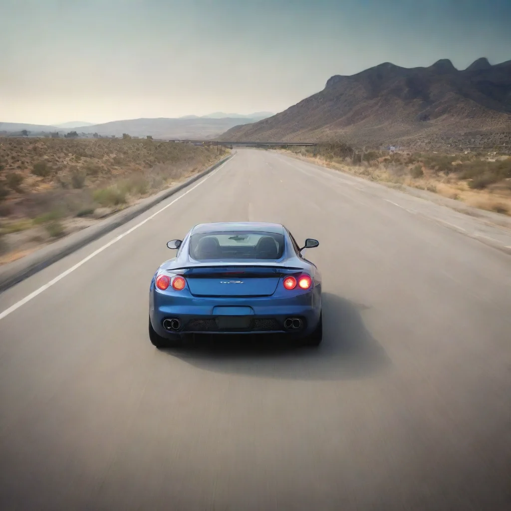 amazing fast car on the freeway awesome portrait 2