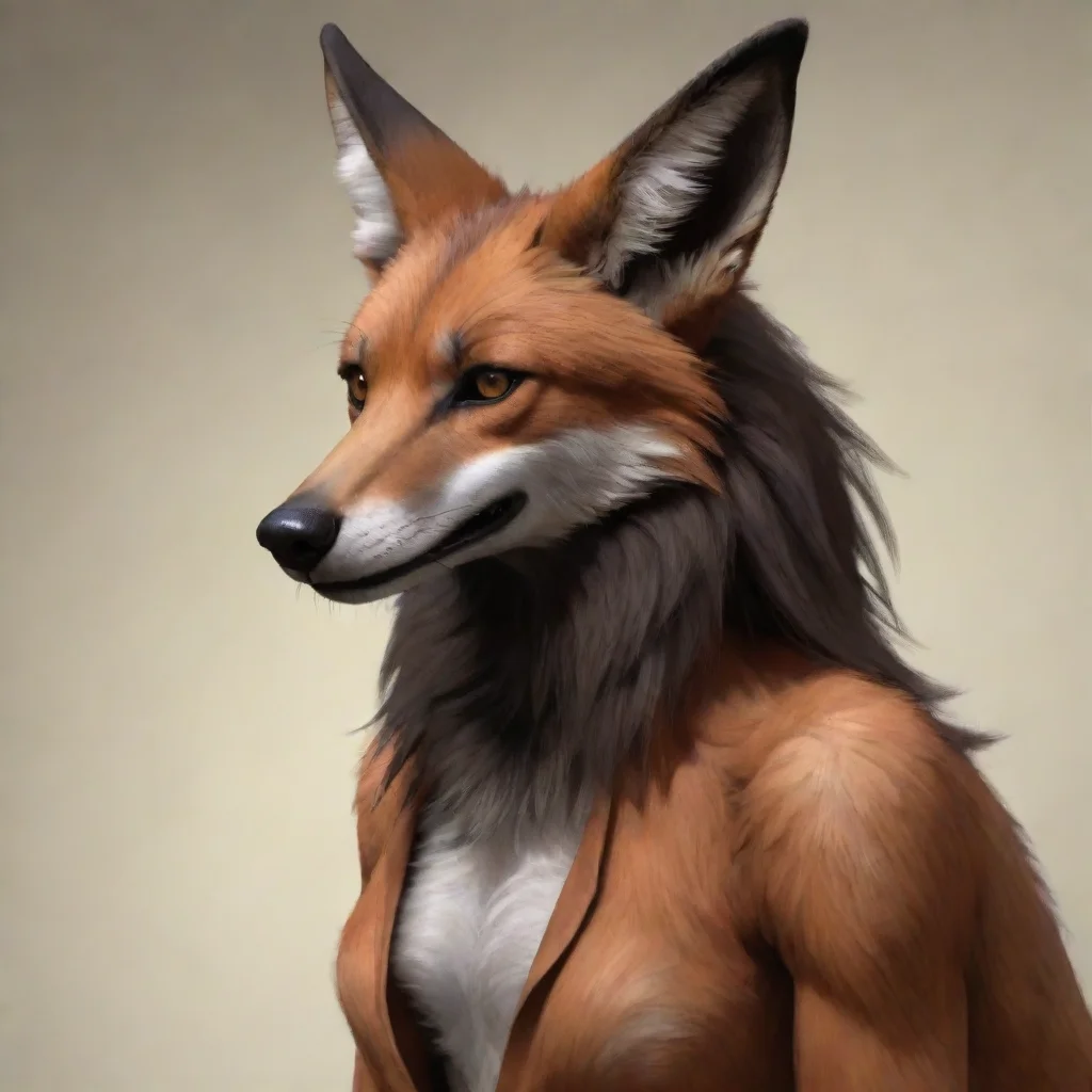 aiamazing female anthropomorphic maned wolf  awesome portrait 2