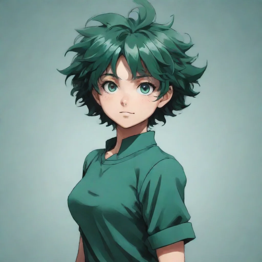 aiamazing female izuku midoriya turned into a 2d picture awesome portrait 2
