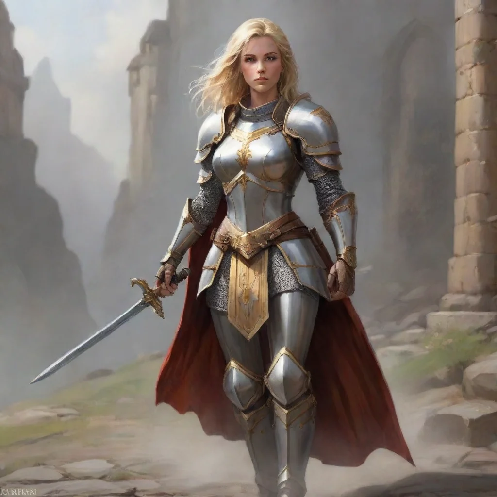 aiamazing female paladin awesome portrait 2